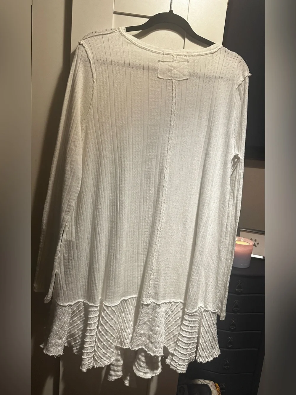 NWT FREE PEOPLE Tate Pointelle Tunic- Ivory Combo $78 MSRP
